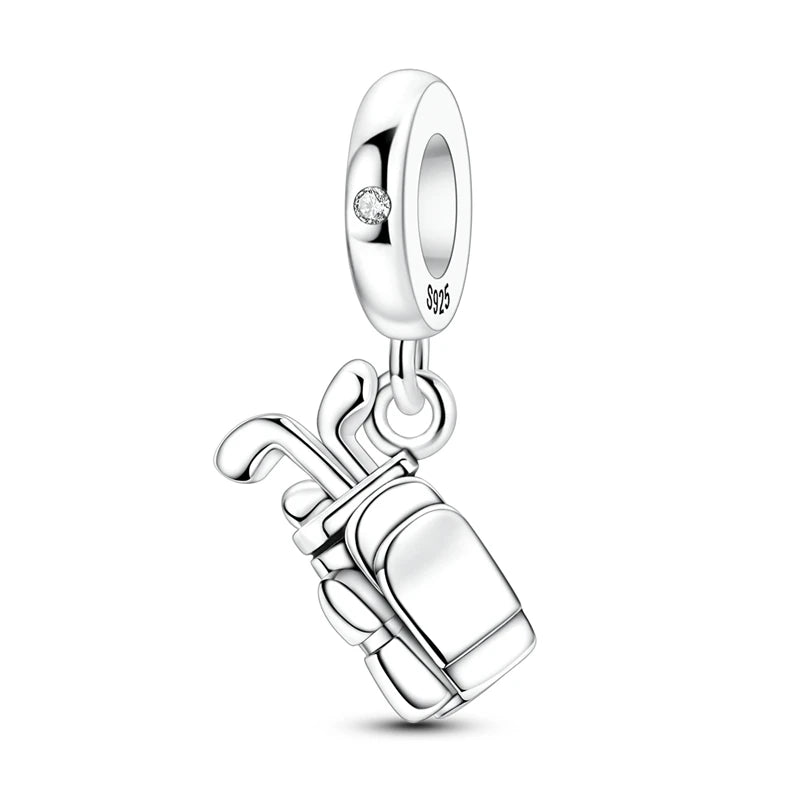 925 Sterling Silver Bear, Kart & Family Tree Charm Bead | Fits Pandora Bracelets & Pendants for Women