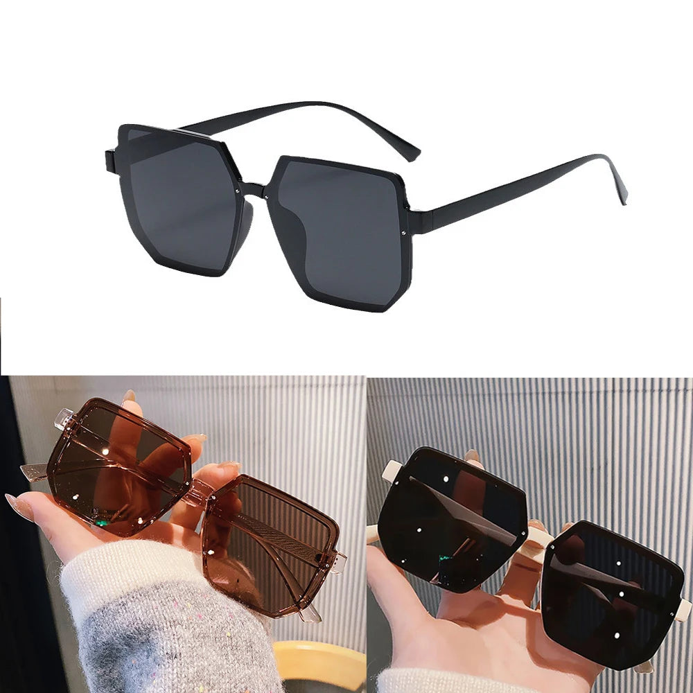 Big Frame Vintage Sunglasses - Designer Retro Square Sunglasses for Women & Men