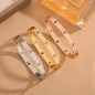 Star & Heart Stainless Steel Bangle Bracelet | Rose Gold, Gold & Silver