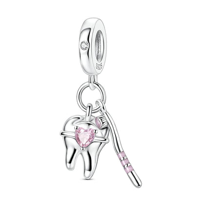 925 Sterling Silver Charm Beads | Butterfly, Crown, Heart & Perfume Bottle Zircon Charms for Women