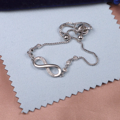 Original Bracelet 925 Silver Color Lucky Symbol Zircon Bracelet Luxury Jewelry For Woman Romantic Jewelry Valentine's Day Gifts