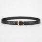 Elegant Women's PU Leather Belt - C-Shaped Buckle Fashion Belt with Gift Box
