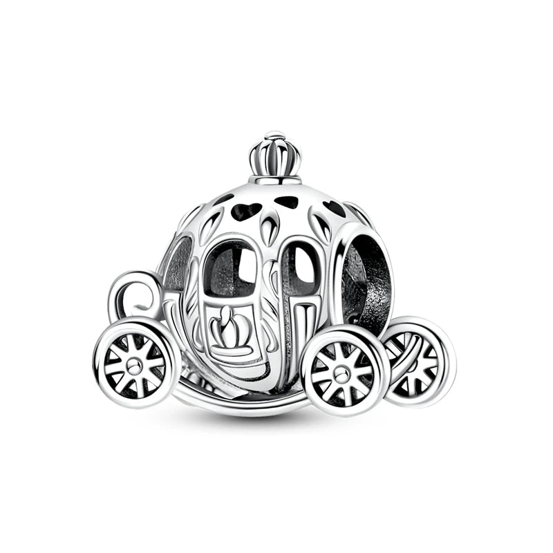 925 Sterling Silver Bear, Kart & Family Tree Charm Bead | Fits Pandora Bracelets & Pendants for Women