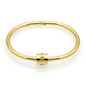 Titanium Steel Inspiration Bracelet - 18K Gold Plated with Zircon Bangle