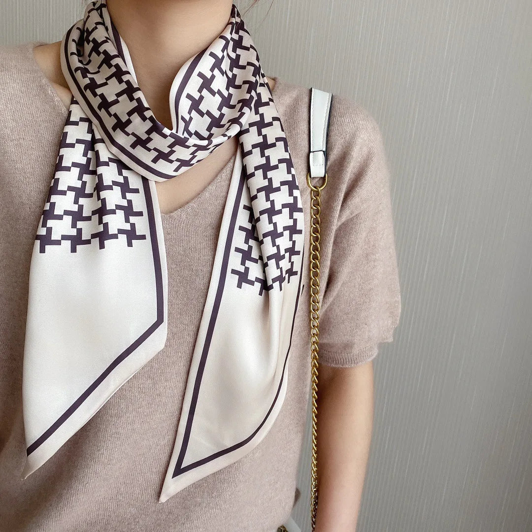 Luxury Long Silk Satin Scarf Belt - Soft Headscarf & Hair Band Accessory