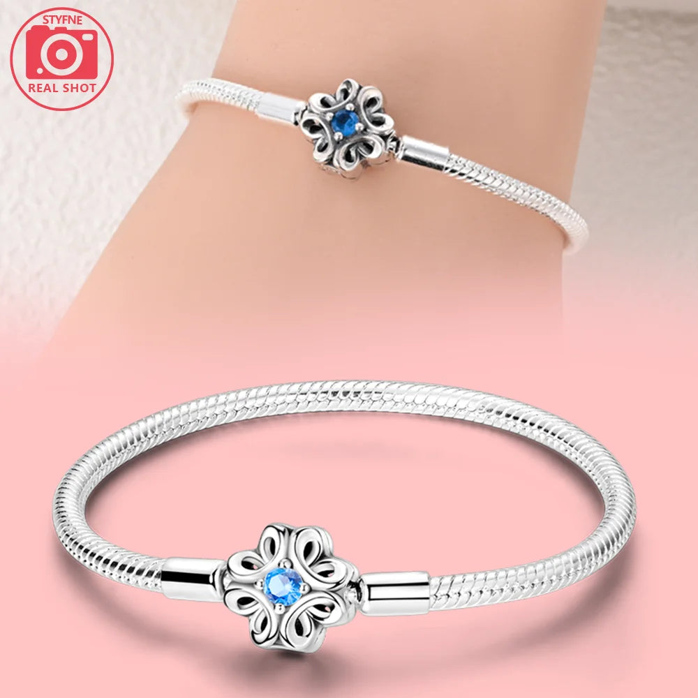 Sterling Silver Purple Dreamcatcher Feather Bracelet - Perfume Bottle Charm