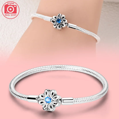 Sterling Silver Purple Dreamcatcher Feather Bracelet - Perfume Bottle Charm