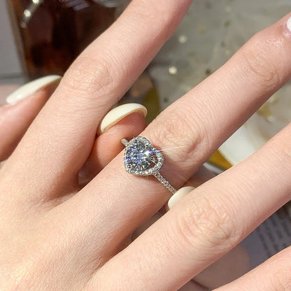 Moissanite Solitaire Ring - 925 Sterling Silver, 0.5ct to 2ct, D Color VVS1, GRA & CMA Certified