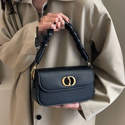Retro Woven Square Shoulder Bag - Autumn/Winter Crossbody Handbag