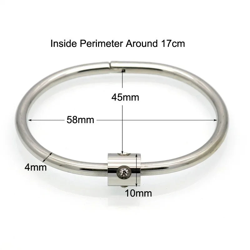 Titanium Steel Inspiration Bracelet - 18K Gold Plated with Zircon Bangle