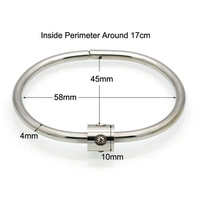 Titanium Steel Inspiration Bracelet - 18K Gold Plated with Zircon Bangle