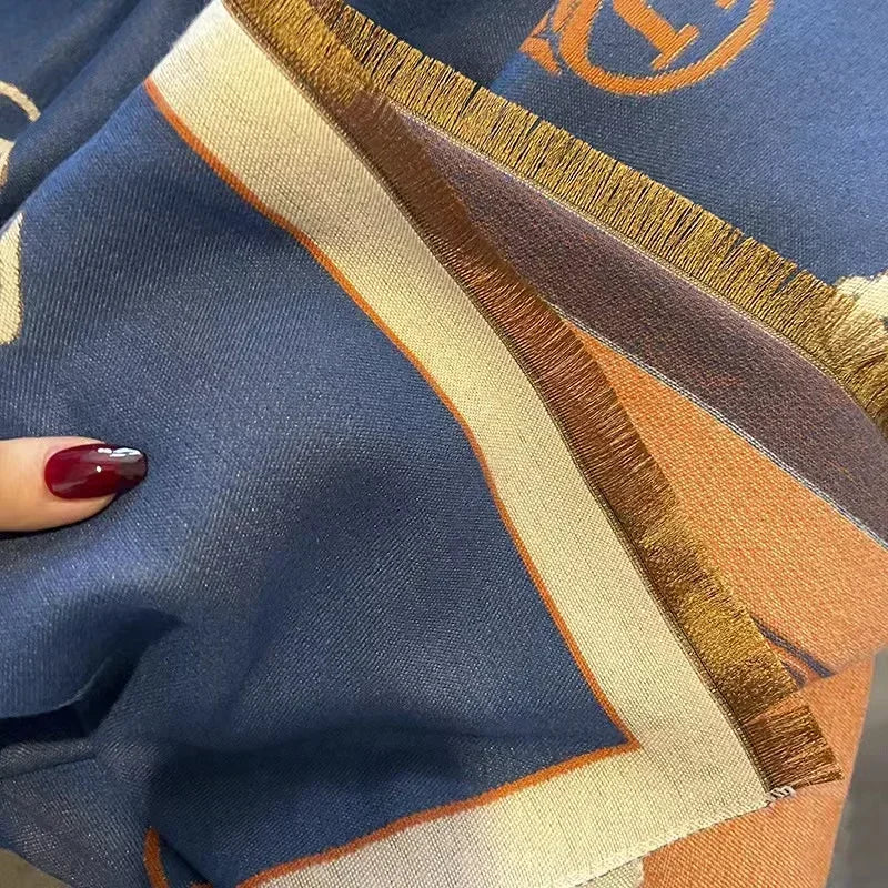 Luxury Imitation Cashmere Scarf -  Autumn Winter Warm Fashion Shawl