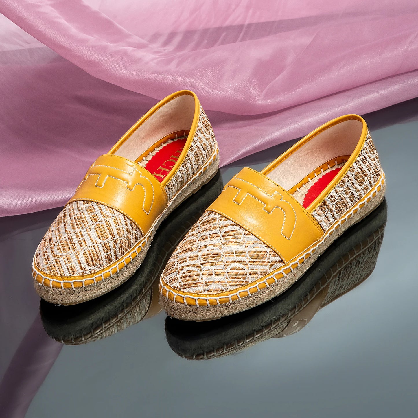 Women's Classic Fisherman Flats - Letter Print Retro Loafers