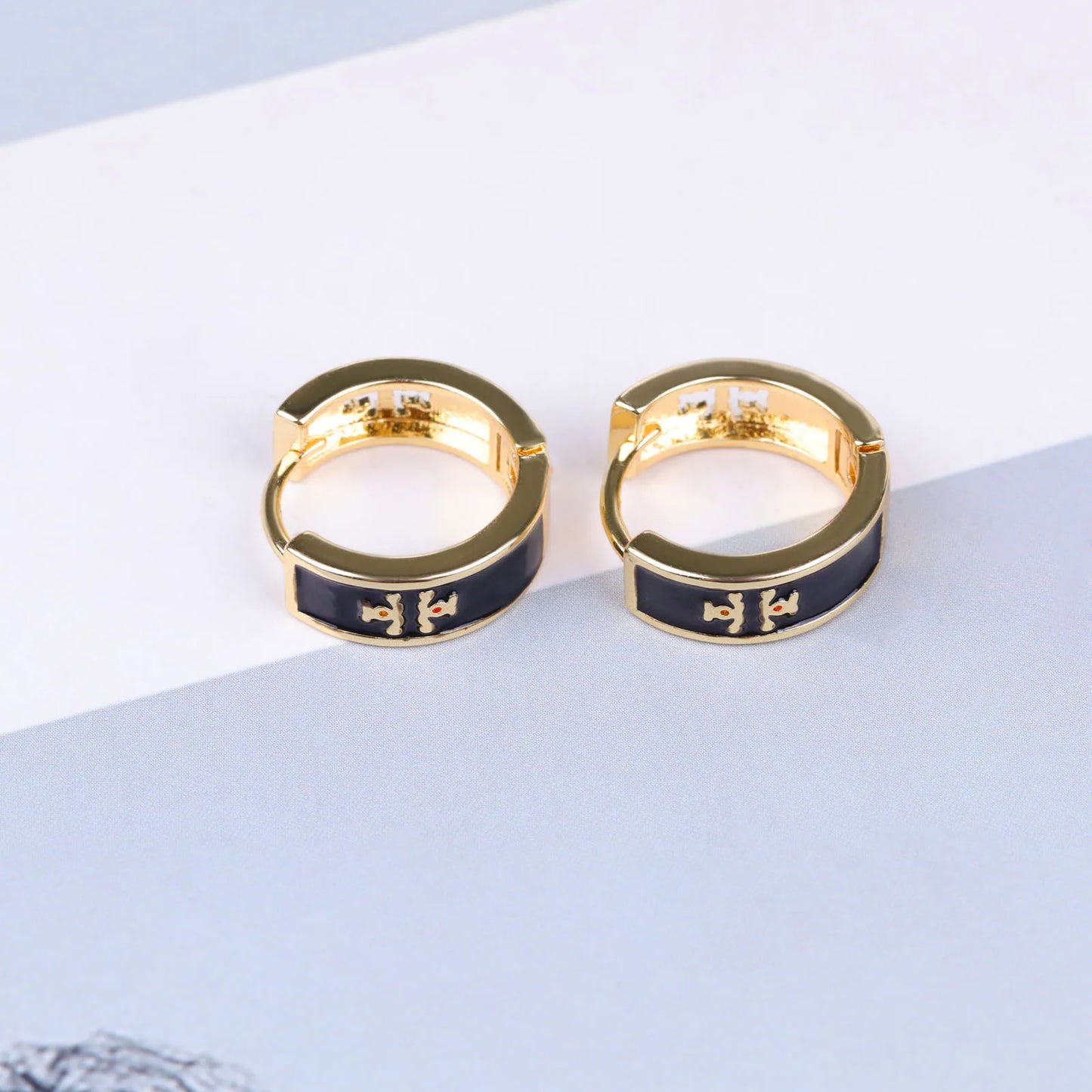 Bronze Vintage Geometric Earrings - 2PCS Hypoallergenic Statement Dangle Earrings Set