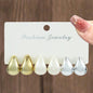 6pcs Fashionable French Vintage Earrings for Women - Classic Creative Water Drop-Shaped, High-End Versatile Stud & Earring Set