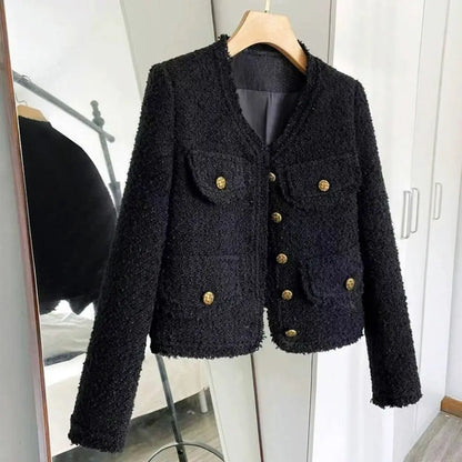 Y2K Tweed Jacket - Korean Style Autumn Winter 2025