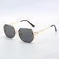 New in Sunglasses for Women Black Frame Gold Border Decoration Fashionable Black Lens Glasses Sunglasses Sunglasses Women