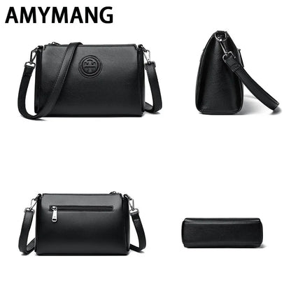 Versatile PU Crossbody Bag for Women Stylish High Quality Brand Design Zipper Solid Color Pattern Casual Daily Use Shoulder Bag