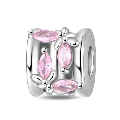 925 Sterling Silver Charm Beads | Butterfly, Crown, Heart & Perfume Bottle Zircon Charms for Women