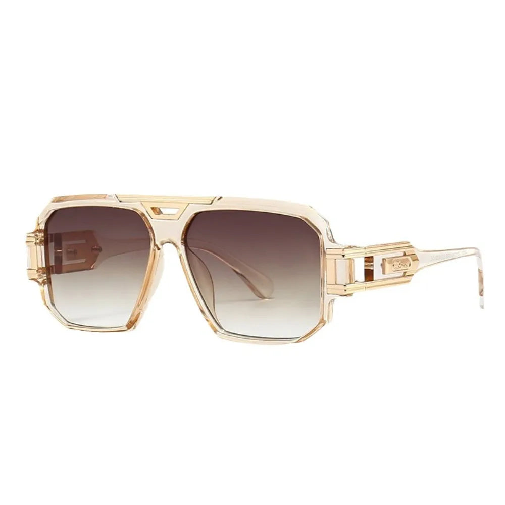 Fashion Square Full Frame Sunglasses - Large Oversized Retro HD Street Style