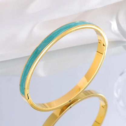 Stainless Steel Bangle Bracelet Designer Jewelry Gold Plated Bangles Women's Bracelets Woman Accessories for Women 2025 Trend