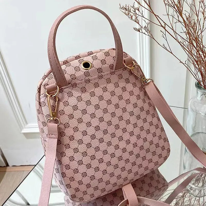 Versatile Women's Mini Backpack - 4-in-1 Fashion Bag for School, Shopping & Travel