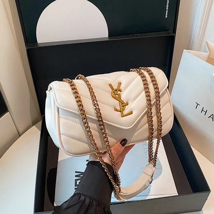 Luxury Genuine Leather Handbag - Elegant Designer Crossbody Shoulder Tote