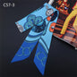5*90cm French Scarf Headband Women Four Seasons Floral Hair Tie Decorate Gift Wrap Ribbon Hair Accessories Styling Band