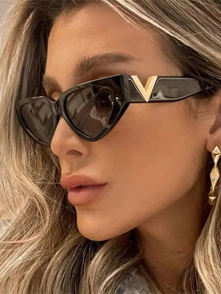Luxury Vintage Cat Eye Sunglasses - Designer UV400 Fashion Eyewear