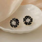 Niche Light Luxury Flower Earrings High End Temperament Women Fashion Jewelry Daily Party Wear