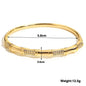 Greatera Trendy Gold Plated 316L Stainless Steel Bangles Bracelets for Women Delicate Cubic Zirconia Bracelet Party Jewelry 2024