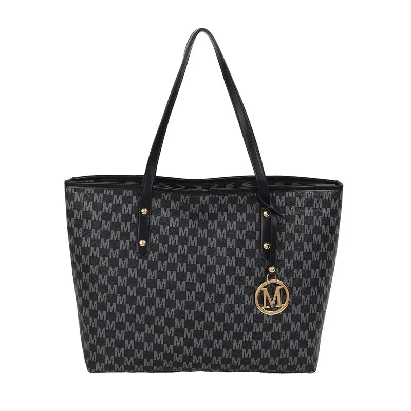 Large Capacity Commuting Tote Bags Fashionable Printed Pu Leather Handbag for Women College Students Class Handbags Shoulder Bag