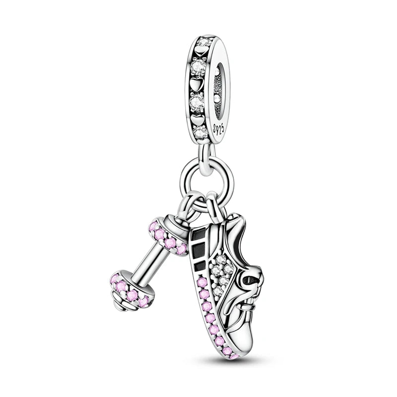 925 Sterling Silver Charm Beads | Butterfly, Crown, Heart & Perfume Bottle Zircon Charms for Women