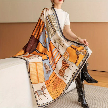 Luxury Silk Shawl Square Scarf for Women Satin Fashion Wraps Neckerchief Female Hair Bands Ribbon Headband Bandana pareo