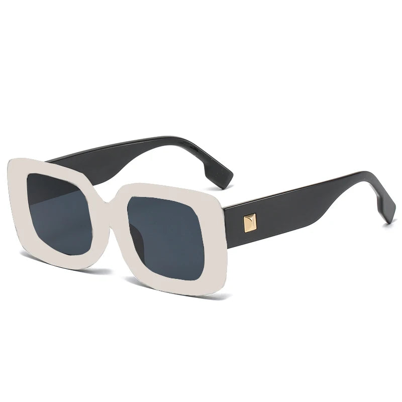 Women's Luxury Rectangle Sunglasses - Gradient Mirror UV400
