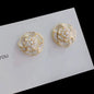 Niche Light Luxury Flower Earrings High End Temperament Women Fashion Jewelry Daily Party Wear