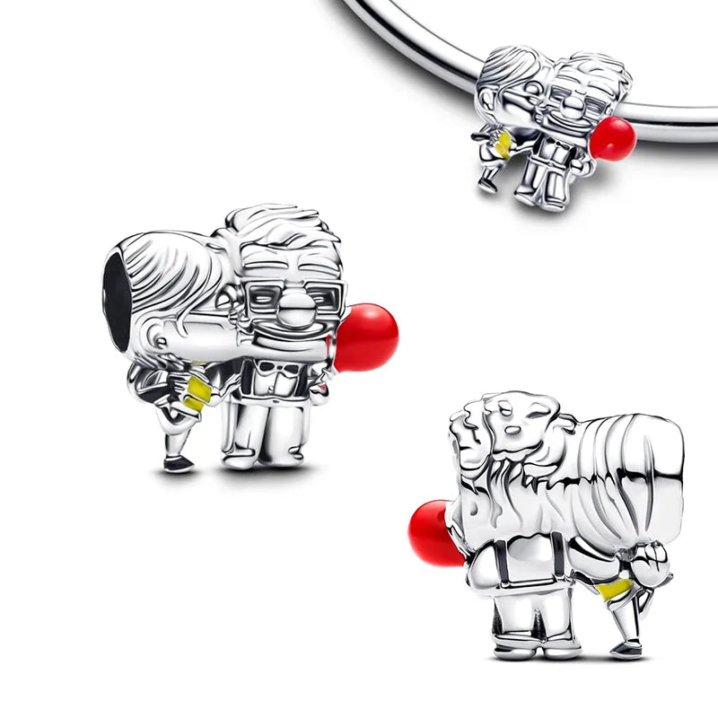 925 sterling silver charm Stitch Charm bead,Original Women Bracelet ,Necklace Pendant Jewelry Holiday gift