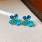 2PCS Fashion Advanced Sense Shiny Letter Earrings For Women Girls Minimalist Versatile Earrings Jewelry Accessories Gifts