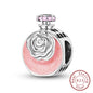 925 Sterling Silver Pink Pendant Charm Bead | Fits Pandora Bracelets & Necklaces | DIY Fine Jewelry