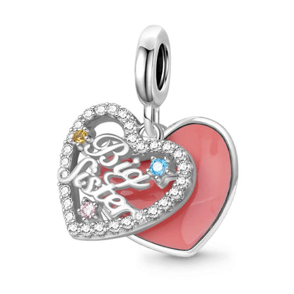 Sterling Silver Sunflower Best Friend Charm Bead - Bracelet Accessory