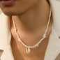 Elegant Pearl Bead Necklace - Luxury Collarbone Chain for Women & Brides