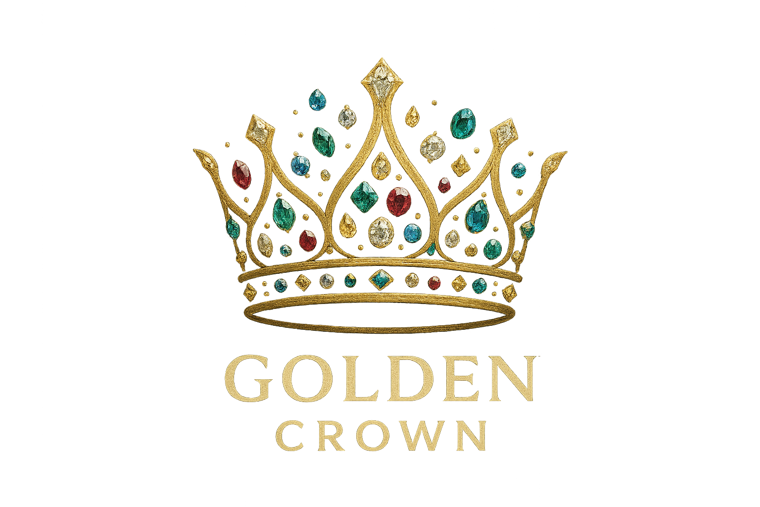 Golden Crown Logo with Jewelry